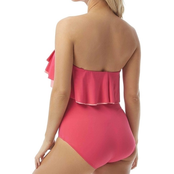 NWT Coco Reef HIBISCUS Contours Ruffled One-Piece Swimsuit - Picture 4 of 13
